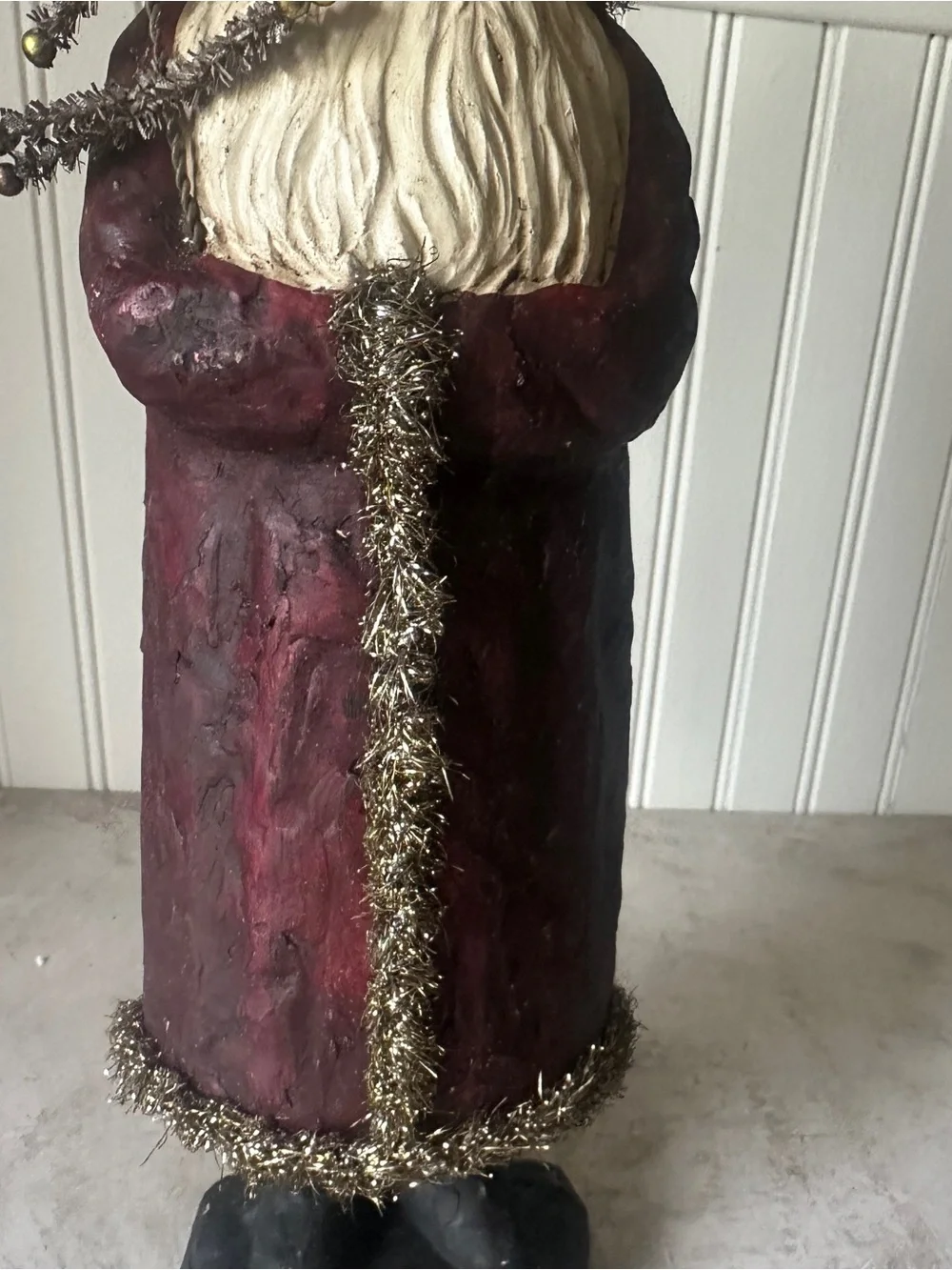 Ragon House 16” Red Belsnickle Santa w Tree Large Wall Hanging Vintage New w/Box